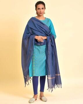 Women Dupatta with Tassels-picture-48