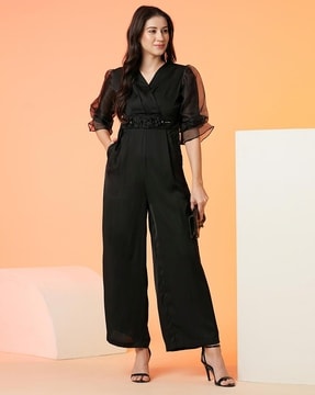 Buy Black Jumpsuits Playsuits for Women by Femella Online Ajio