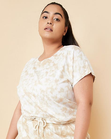 Women Tie Dye Regular Fit Round-Neck T-Shirt