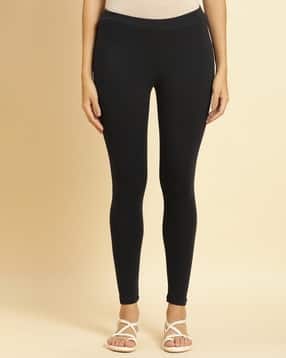Women Ankle-Length Leggings with Elasticated Waist-picture-30