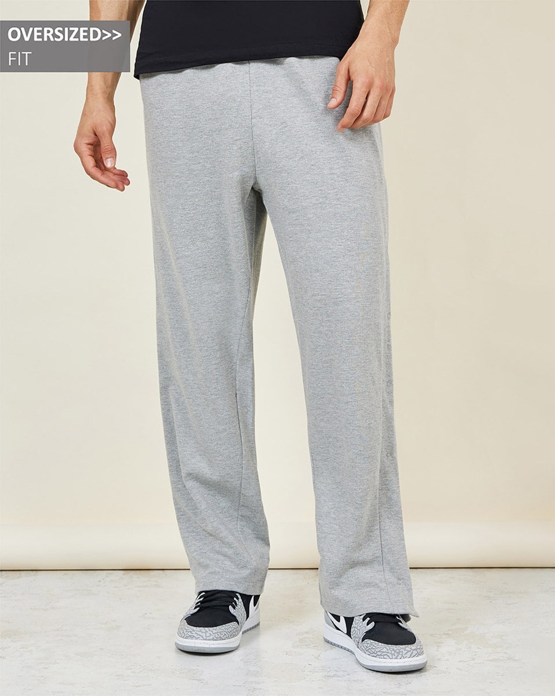 Buy Grey Track Pants for Men by Styli Online Ajio