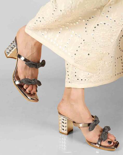 Elle Women Embellished Chunky Heeled Sandals