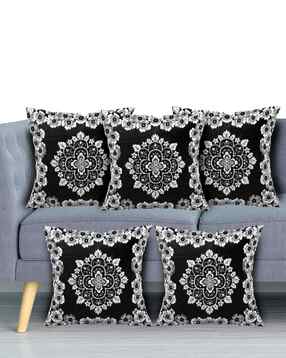 kuber industries Set of 5 Floral Design Cushion Covers 16 " x 16 "-picture-12