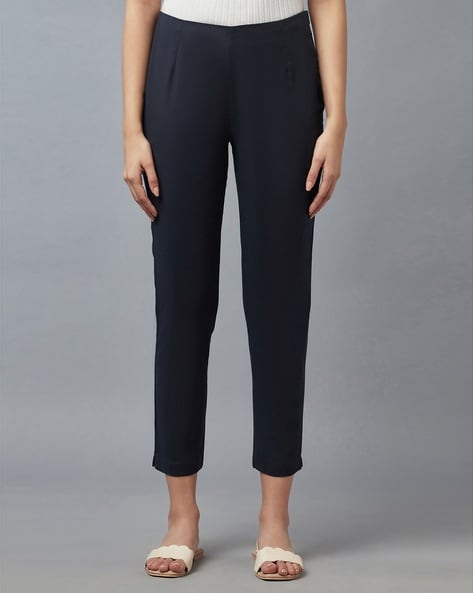 Women Flat-Front Cropped Pants Price in India