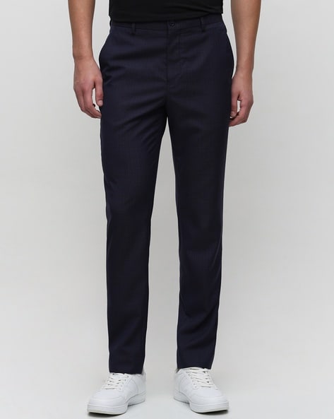 Selected Men Flat-Front Slim Fit Trousers