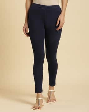 Women Ankle-Length Leggings with Elasticated Waist-picture-34