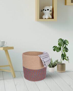 Textured Jute Basket