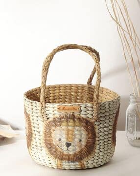 habere india Seagrass Hamper Basket with Handle-picture-49