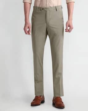 arrow Men Tapered Fit Flat-Front Trousers-picture-41