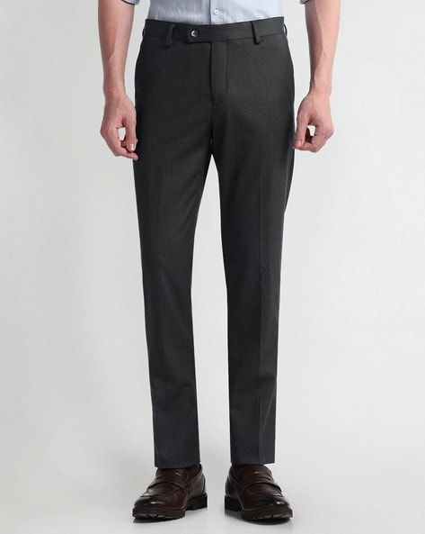 Arrow Men Tapered Fit Flat-Front Trousers