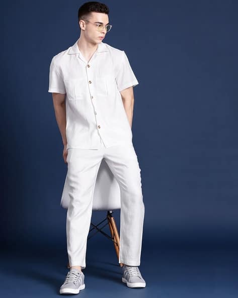 Buy White Co-ord Sets for Men by HANCOCK Online | Ajio.com