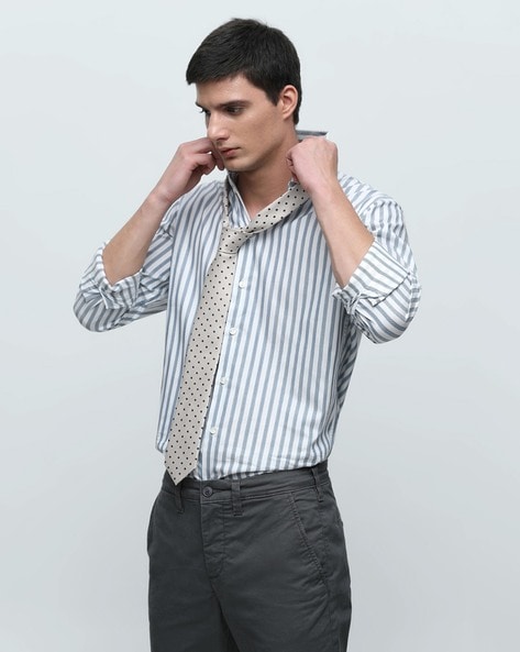 Selected Men Striped Slim Fit Shirt