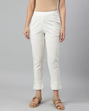Women Slim Fit Flat-Front Pants-picture-13