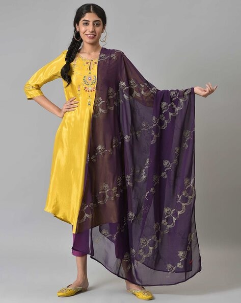 Women Embellished Georgette Dupatta Price in India