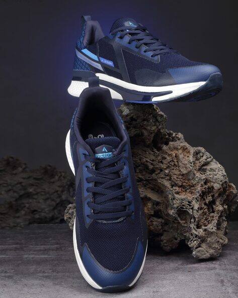 Action Men Knitted Running Sports Shoes with Lace Fastening