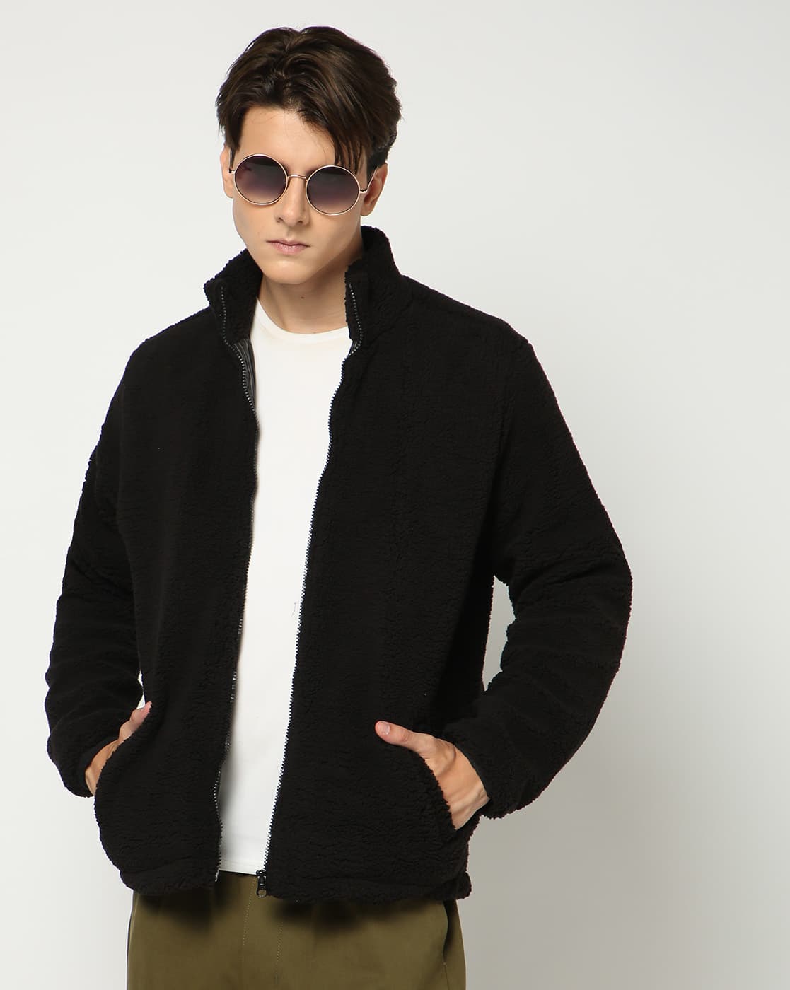 Buy YOUSTA Men Regular Fit Zip-Front Jacket Online | Ajio.com