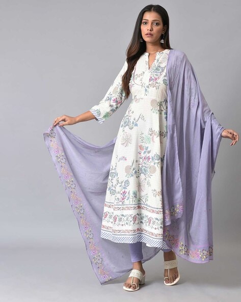 Women Floral Print Dupatta Price in India