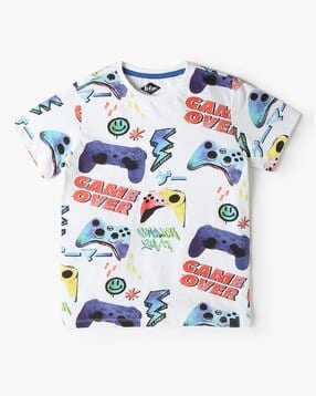 lee cooper Boys Printed Relaxed Fit Crew-Neck T-Shirt-picture-36