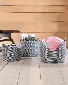 Set of 3 Multipurpose Baskets with Handles