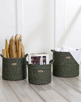 Set of 3 Multipurpose Baskets with Handles