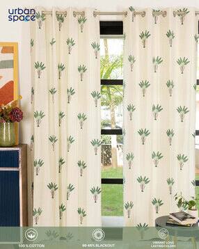 urban space Set of 2 Floral Print Window Curtains-picture-10