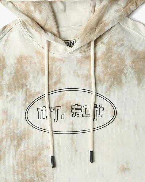 Ajio Tie Dye Sweatshirt Oversized Men Tie Dye Oversized Fit Hooded