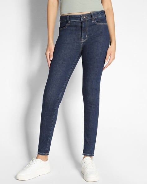 Women Lightly Washed High-Rise Slim Jeans