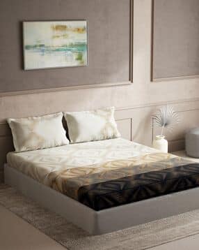 ddecor live beautiful 140 TC Printed Cotton King-Size Bedsheet with Pillow Covers-picture-51