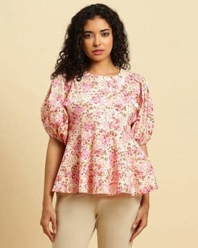 Women Floral Print Regular Fit Top-picture-19