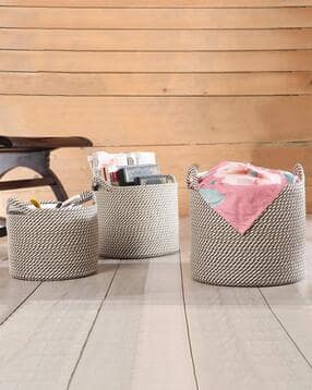Set of 3 Multipurpose Baskets with Handles
