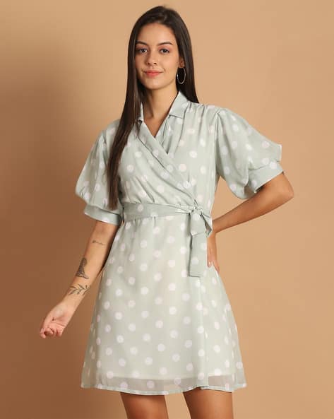 Buy Sea green Dresses for Women by JAKANARY Online - Main Image