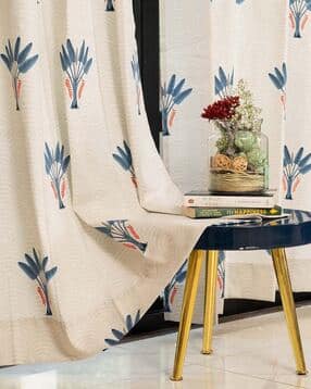 urban space Set of 2 Floral Print Window Curtains-picture-40