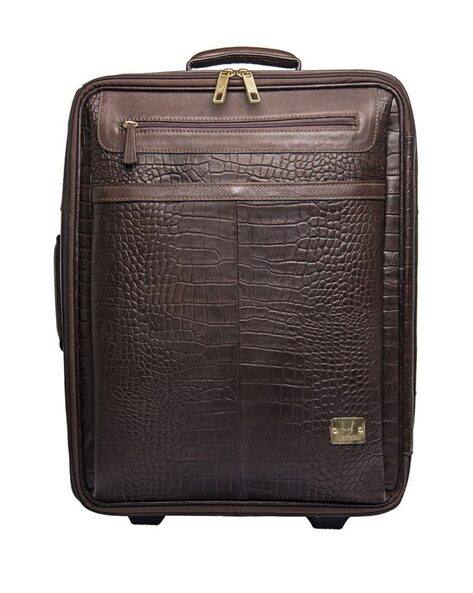 Price History of HIDESIGN Men Croc Embossed Trolley Bag with TSA
