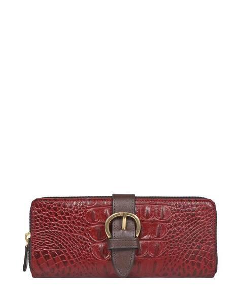 HIDESIGN Reptilian Zip-Around Wallet with Belt Accent