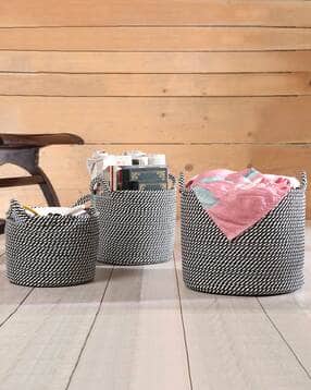 Set of 3 Multipurpose Baskets with Handles