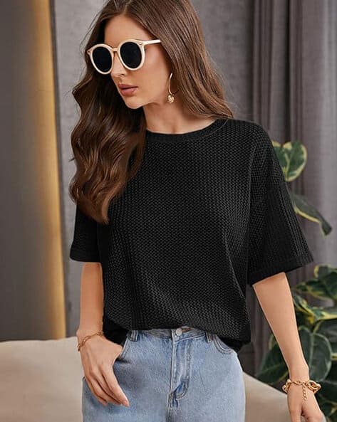 Fashion 2 Wear Women Self-Design Loose Fit Top