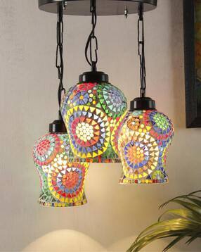 devansh Set of 3 LED Compatible Cluster Hanging Lamps-picture-32