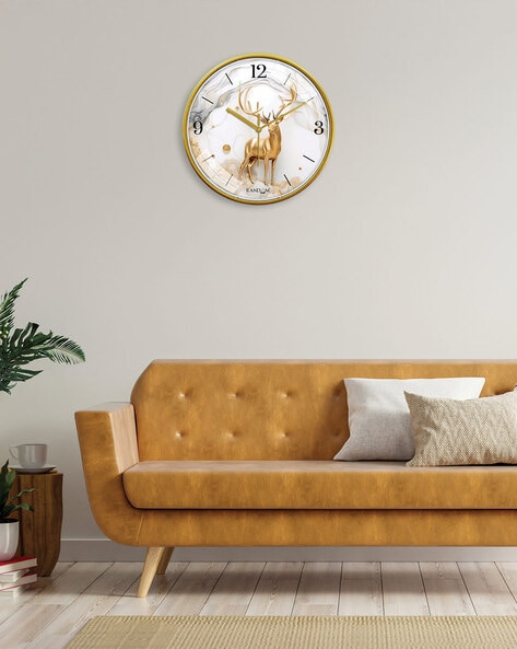 Graphic Print Round Wall Clock