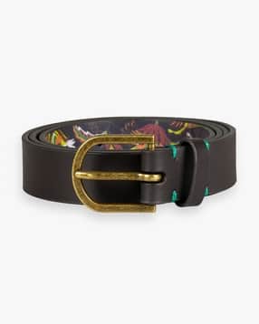 scotch & soda Recycled Leather Belt with Printed Backside-picture-36