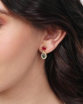 Golden Tears 925 Sterling Silver Gold-Plated Tear Drop Earrings-image-11
