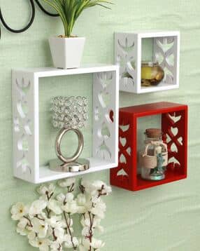 home sparkle Set of 3 Cube Wall Shelves-picture-12