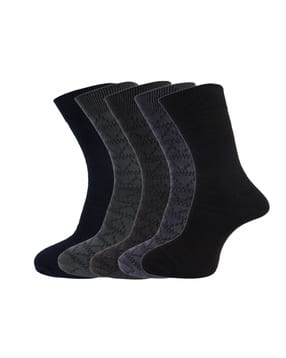 dollar socks Set of 5 Textured Mid-Calf Length Socks-picture-11