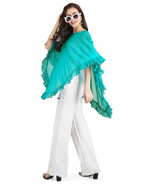 fancy poncho top
