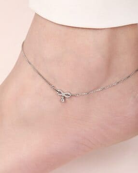 zavya Women Rhodium-Plated Sterling Silver Infinite Glamour Anklet-picture-35