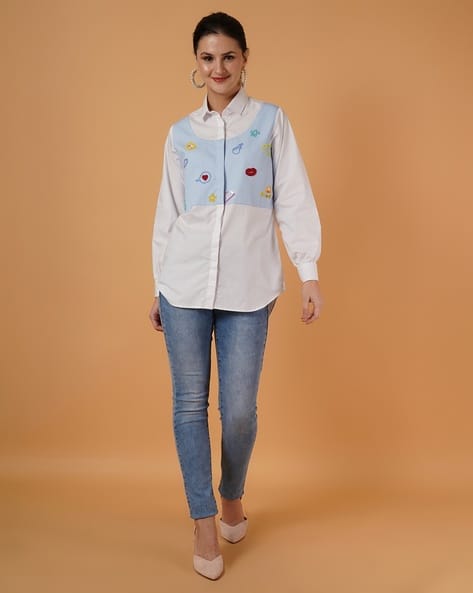 Buy White Shirts for Women by Kalaloom Online