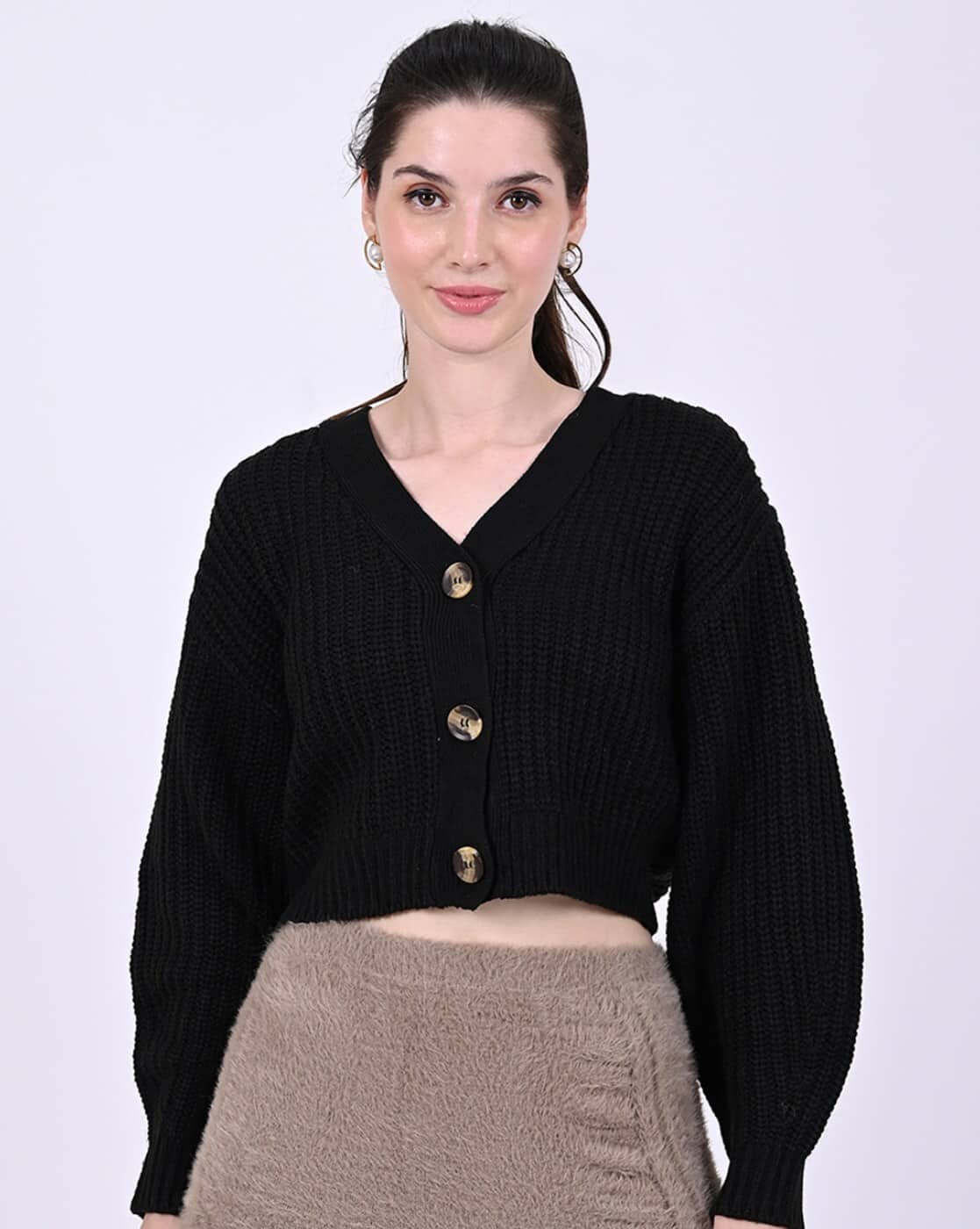 Buy Black Sweaters & Cardigans for Women by Nobarr Online | Ajio.com
