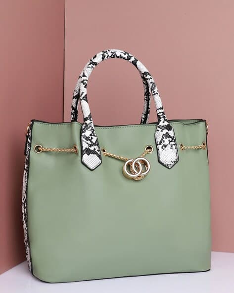 Haute Sauce Reptilian Pattern Shoulder Bag with Pouch