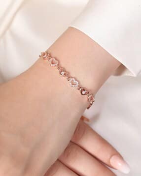 zavya Women Sterling Silver Rose Gold-Plated Bracelet-picture-33