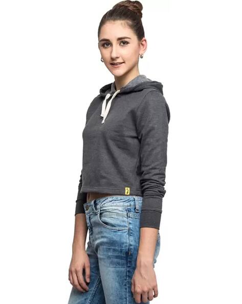 Buy Grey Sweatshirt & Hoodies for Women by Campus Sutra