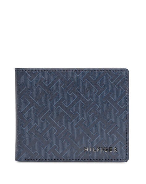 TOMMY HILFIGER Brand Print Leather Bi-Fold Wallet